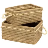 El Puente Aufbewahrungskorb Schrankkorb "Eleganz", 2er-Set, Handmade (2), Handmade