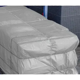 ECD Germany Abdeckplane mit Ösen 2x3m 6m2 260g/m2 aus Polyethylen Schimmelresistent Wasserdicht - Grau