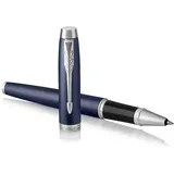 Parker IM Tintenroller | Matte Blue | feine Spitze | Schwarz | Geschenkbox