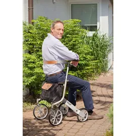 TRUST CARE Outdoor Rollator Let's Go Out faltbar beige/silber