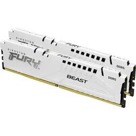 Kingston FURY Beast - DDR5 - Kit - 32 GB: 2 x 16GB, 6000 MHz, DDR5-RAM, DIMM RAM, Weiss