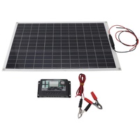 300 W Solarpanel Kit aus Monokristallinem Silizium, Tragbares Design, 18V Batterieclip, Wetterbeständig für Wohnmobil Camping