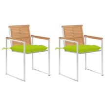 vidaXL Gartenstuhl 60 x 60 x 85 cm grün 2 St.