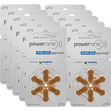 10x Varta Power One P312 PR41 Hörgerätebatterien 6er Blister