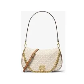 Michael Kors Nolita Medium Schultertasche Kunstleder White/Black