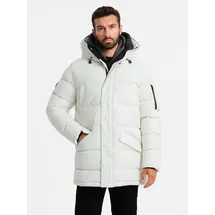 Ombre Clothing Parka für Männer Kenjo weiß S - Weiß - S