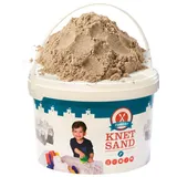 frankenart Knetsand 2,5 kg Eimer – kinetischer Spielsand, formbar wie Knete, ab 3 Jahren (1-tlg), Im wiederverschließbaren Eimer – trocknet nicht aus beige