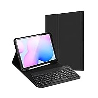 JADEMALL Samsung S6 Lite Tablet Hülle mit Tastatur für Galaxy Tab S6 Lite 10.4” (SM-P610/P615/P613/P619), Magnetische QWERTZ Bluetooth Tastatur, Schwarz