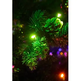 NORTHPOINT LED Effektlichterkette mit Musiksensor 100 LEDs IP44 10m lang Memoryfunktion mit Timer Transparent