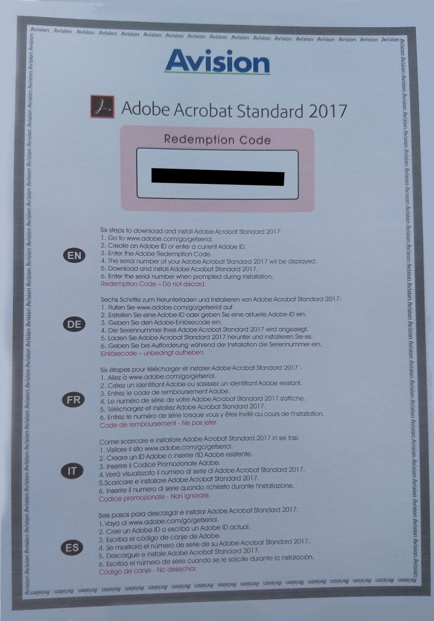 Adobe Acrobat Standard 2017 Vollversion ESD Win