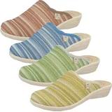 FLY FLOT Damen Hausschuhe Pantoffeln, Größe:41 EU, - blau, 41