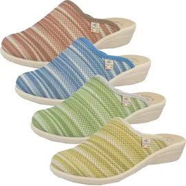 FLY FLOT Damen Hausschuhe Pantoffeln, Größe:41 EU, - blau, 41