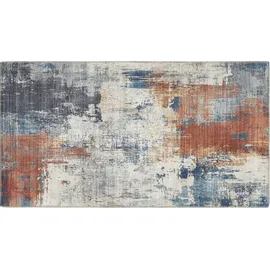 -luxor- living Luxor living Teppich Polino blau-Koralle 80x150 cm