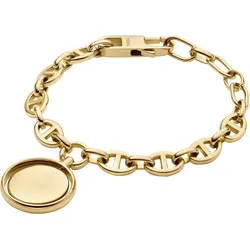 Armband FOSSIL "Schmuck Geschenk Edelstahl Armkette Heritage, JF04801710", gold (gelbgoldfarben), Armbänder, Damen, Edelstahl