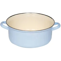 Riess Kasserolle mit Chromrand Emaille 24cm,4Liter