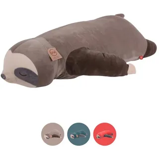 UNUS Faultier Kissen, 100 cm, Grau, Seitenschläferkissen weich und flauschig, Stillkissen, Schwangerschaftskissen