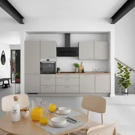 Nobilia Küchenleerblock Touch, Grau, Eiche Metall, 6 Schubladen, nur wie online abgebildet bestellbar, 330 cm, Blauer Engel, Pefc, Goldenes M, Made in Germany, DGM-Klimapakt, seitenverkehrt erhältlich, vormontierter Korpus, Küchen, Küchenzeilen ,