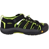 Keen Newport H2 Jugendsandalen - Black / Lime Green - EU 32-33