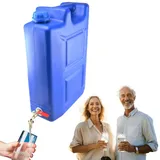 Anwicar Wasserkanister mit hahn - Wasser Kanister mit Zapfhahn 20l - Camping Wassertank - Wasserbehälter - Trinkwasserkanister - Frischwassertank - Blau