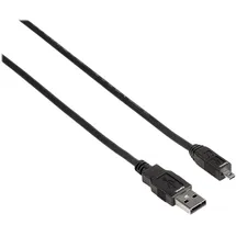 Hama USB-A auf Mini USB 1,8 m Schwarz