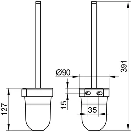 Keuco WC-Bürstengarnitur City.2 Verchromt (02764010100)