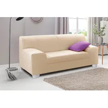 DOMO collection 2-Sitzer Amando zeitlos und modern, komfortabel, in vielen Bezugsvarianten, auch in Leder beige