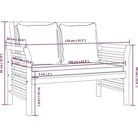 vidaXL Garten-Lounge-Set 2-tlg. braun