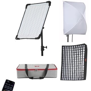 Falcon Eyes RX-18TDX III Flexible LED Photo Light Panel + Honeycomb Softbox 100W Bi-Color 3000-5600K wasserdichte IPX8 Studio Dauerbeleuchtung mit DMX und 9 Szeneneffektmodi APP-Steuerung