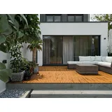 Woodtex Terrassenplatte Terrassenfliese Akazie Natur, Holz 60x30, Braun braun rechteckig | 30 cm x 60 cm