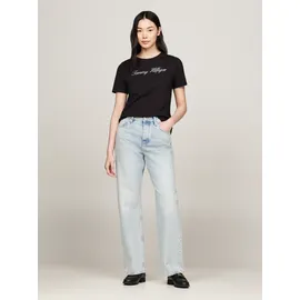 Tommy Hilfiger Script Kurzarm-T-Shirt Nos Black 2XS