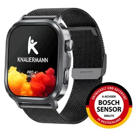 knauermann PRO 4 Ultra 46 mm Gehäuse Schwarz Milanaiseband Schwarz