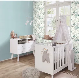 Rasch Textil Rasch Kids World Vliestapete 300215 Tapete Botanical Dschungel 53 x 1005 Cm Rasch Blätter (Petrol hell, Floral, 0,53 m)