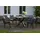 Mr. Deko Gartenmöbelset Diningsessel Cadiz mit Tisch Almeria 200x90cm - Grau