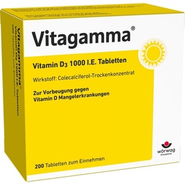 Wörwag Pharma Vitagamma Vitamin D3 1000 I.E. Tabletten 200 St.
