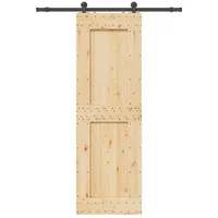 VidaXL Schiebetür mit Beschlag 70x210 cm Massivholz Kiefer