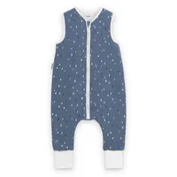 Ehrenkind Babyschlafsack aus Musselin, Premium Schlafsack mit Füßen (Standard by OEKO-TEX, 100% Bio-Baumwolle, Musselin Schlafsack, 1.0 TOG), Schlafsack Baby, Baby Schlafsack blau 70