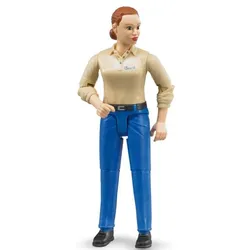 BRUDER bworld Frau mit hellem Hauttyp und blauer Hose