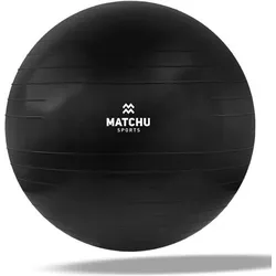 Gymnastikball 85 cm - Pilatesball - Sitzball - Yogaball Schwarz bunt|SCHWARZ 85 CM