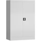Lüllmann Aktenschrank Metallschrank mit 2 Türen, 1200 x 800 x 380 mm signalweiß