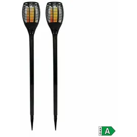 Lumi Jardin Solarleuchte Kunststoff 70 cm 2er Set schwarz