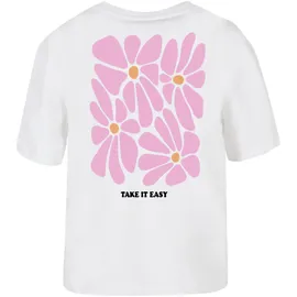 miss tee Take It Easy Flowers Weiß 4XL