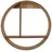 Hti-Living Wandregal Ø 37 cm Holz Hellbraun