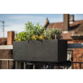 LECHUZA Balconera Stone 50 Komplettset 50 x 19 x 19 cm graphitschwarz
