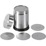 Unbekannt WESTMARK Dekorier-/Kakaostreuer 4 Motive 10cm Ø7cm - FOOD SHAKER - Silber