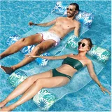 Luftmatratze Pool, Wasserhängematte 135x70cm, 4-in-1 Wasser Spielzeug, Erwach...