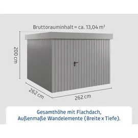 Hörmann EcoStar Gerätehaus 2,85 x 2,78 m Graualuminium