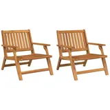 vidaXL Gartenstühle 2 Stk 76x67x73,5 cm Massivholz Akazie
