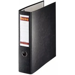 Postschekordner A4, 7,5 cm o.Kanten- schutz, schwarz, 2x A5 quer abheftbar