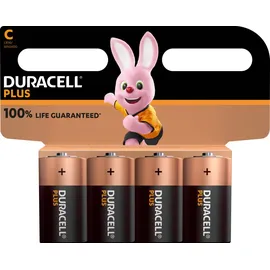 Duracell Hückmann Batterie 1,5V Baby C Plus Power Duracell Plus-C K4 (Bli.4)