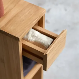 Tikamoon Beistelltisch aus massivem Teakholz Eden